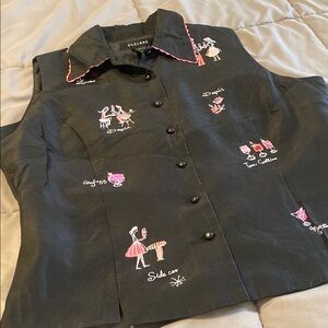 Vintage embroidered vest